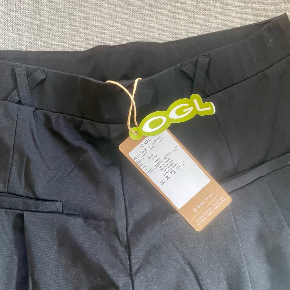 NWT OGL Black Wide-Leg Tailored Pants - Picture 9 of 11